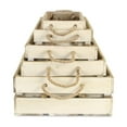 thumbnail image 5 of Set of 5 Wooden Slatted Crate with Rope Handle, 5 of 7