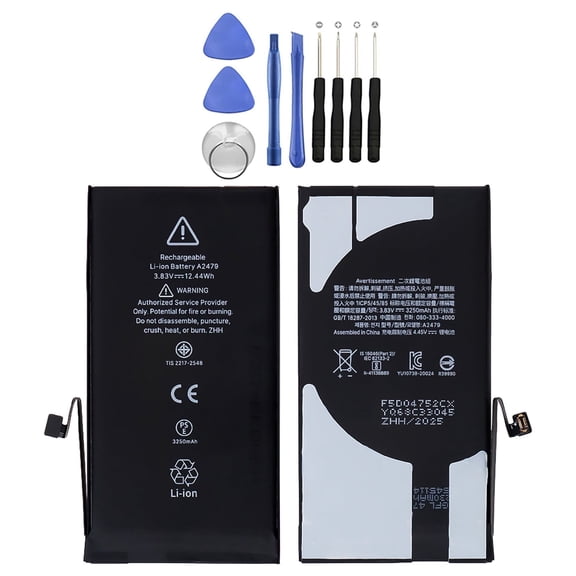 KIQ For Apple iPhone 12/12 Pro Replacement Battery(Extended Capacity), 3.83V 3250mAh Li-lon(With Repair Tool Set)