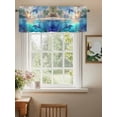thumbnail image 2 of Valance Curtains for Kitchen Windows Ocean Dolphin Beach Coconut TreeRod Pocket Valance Coral Ocean WorldShort Window Curtain Topper for Bedroom Living Room Bathroom 54x18in,1&nbsp;Panel, 2 of 9
