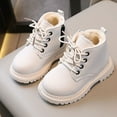 thumbnail image 4 of Boys and Girls Mesh Winter Boot Lace Shoes Fashion Mesh Neoprene Kids Boots Winter Lace Boots Non Slip Kids insulated Boots Breathable Nude Boots, 4 of 5