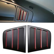 POSSBAY For 2011-2021 Dodge Charger Matte Black Side Window Louvers Cover Sun Shade Vent