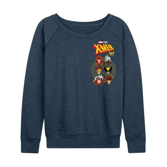 Marvel X-Men - Character Head - Women's French Terry Pullover Sweatshirt