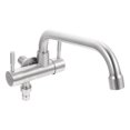 thumbnail image 1 of RUNROTOO 1 Set Wall Mount Faucet Water Tap with In-wall Installation in Silver, 1 of 8