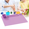 thumbnail image 5 of Silicone Mats for Crafts,Non-Stick Silicone Sheet Silicone Craft Mat with Cleaning Cup, Multifunctional Silicone Mat for Painting, Art, Handmade, Make Mold, and DIY Creations,Purple, 5 of 7
