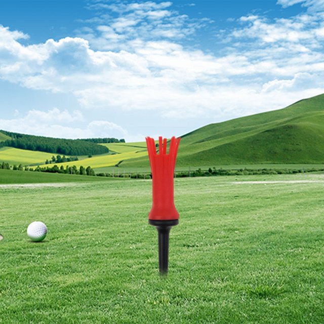 1 tee de golf para reducir el lateral y la fricción, herramienta de práctica irrompible, golf de goma. rojo Cola camisetas de golf deportivas