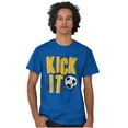 thumbnail image 4 of Athletic Soccer Fan Kick It Goal Men's Big & Tall Crewneck Graphic Tee Brisco Brands 3X, 4 of 5