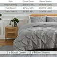 thumbnail image 2 of Southshore Fine Living, Inc. Pinch Pleated Pinktuck Twin Size Duvet Cover Bedding Set, Steel Grey, 2 of 9