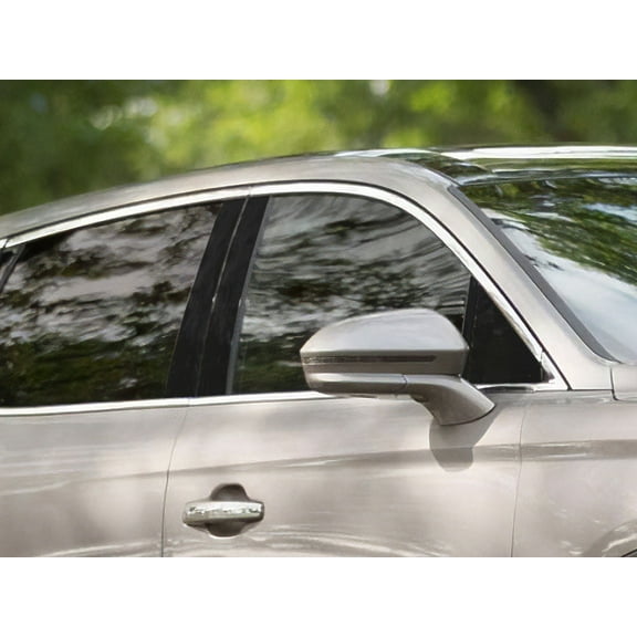 Rvinyl Pillar Post Window Trim Compatible with Lincoln MKX 2016-2018 - Gloss (Black)