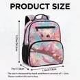 thumbnail image 7 of Uorisanigo Pink Floral Dragon Backpack for Girls School Elementary Bookbag Large Capacity Lightweight Daypack with Side Pocket for Camping Outdoor Hiking, 7 of 7