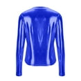thumbnail image 6 of Women's Tops Dressy 2026 Y2K Night Out Tops Crew Neck Shiny Tunic Shirts Long Sleeve Outfit for Spring Summer, 6 of 7