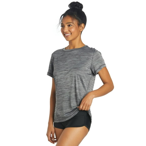 Sporti Women’s S/S Hybrid UPF 50 Sun Shirt, Crew Neck, Short Sleeve, Athletic (Women’s)