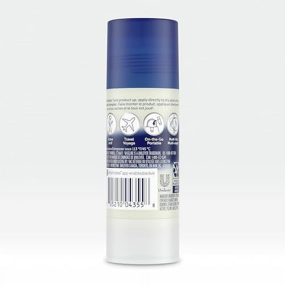 Vaseline All Over Body Balm Jelly Stick, Travel Size â€“ Chafing Stick, Vaseline Lotion for Extremely Dry Skin, Petroleum Jelly Sticks with Vitamin E for Glowing Skin, Unscented, 1.4 Oz Ea (Pack