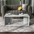 thumbnail image 5 of Furniture of America Lumis Modern White Marble Coffee Table with RGB LED Light, 5 of 15