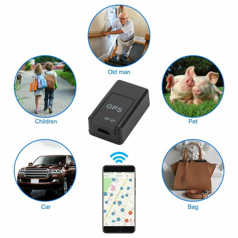 GPS Tracker with No Monthly Fee, Wireless Mini Portable Magnetic Tracker  Hidden for Vehicle Anti-Theft / Teen Driving 