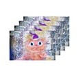 thumbnail image 4 of MKHERT Pink Cat with Present at Winter Street Animal Painting Placemats Table Mats for Dining Room Kitchen Table Decoration 12x18 inch,Set of 4, 4 of 4
