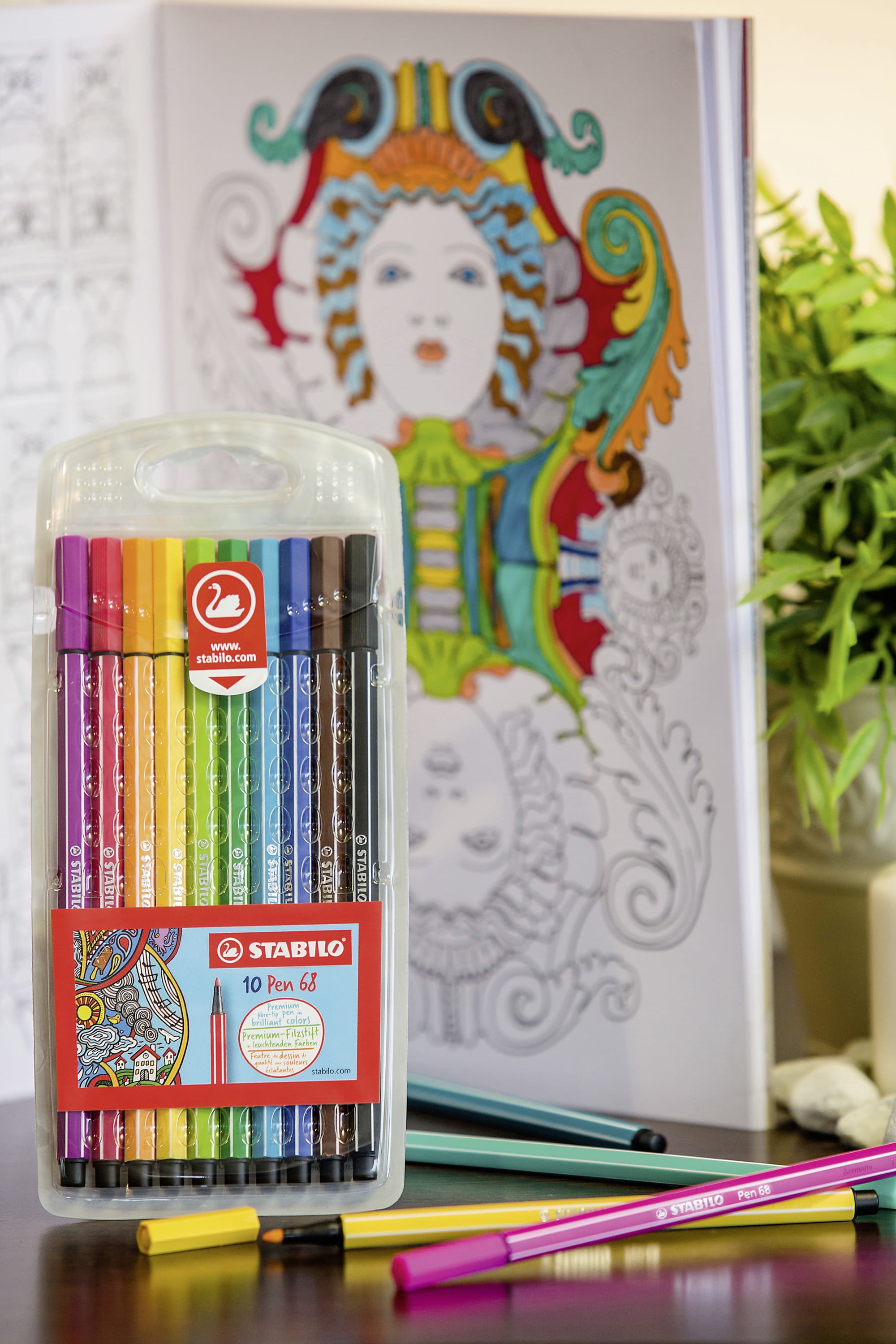 STABILO Pen 68 Wallet, 10-Color Set