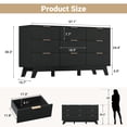 thumbnail image 4 of S-HOME Modern 57 Inch Dresser in Natural Oak Finish with 9 Drawers and Metal Handles Perfect Storage Organizer, 4 of 10