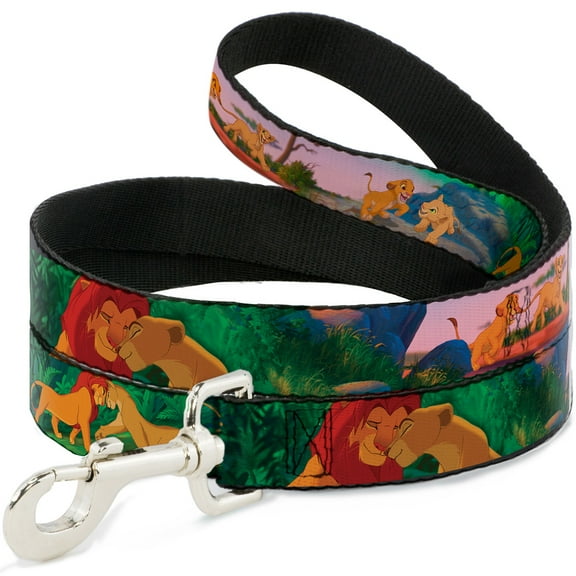 Disney Pet Leash, Dog Leash, Lion King Simba Nala Growing Up Scenes, 4 Feet Long 1.0 Inch Wide
