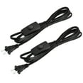 thumbnail image 1 of Cable de lámpara con enchufe US de cloruro de polivinilo Uxcell con interruptor SPT-2 18AWG 1.8M Negro listado por UL 2 piezas, 1 of 4