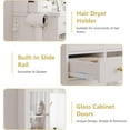 thumbnail image 7 of FANRAL 43.7" Vanity Desk with 10 Mirror Lights & Under-Table RGB,Charging Station & Hair Dryer Holder,Multi-Storage Dressing Table for Bedroom Bathroom,White Vanity, 7 of 7