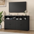 thumbnail image 3 of Buffet Sideboard Cabinet with Storage, 55inch Large Farmhouse Kitchen Storage Cabinet with 4 Doors and Adjustable Shelves, for Kitchen, Dining Room, Living Room, 3 of 8