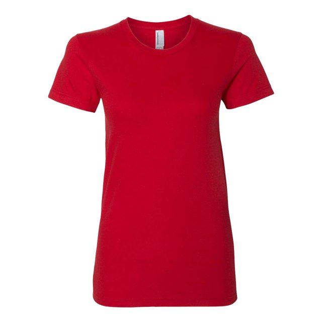 American Apparel T-Shirt à Manches Courtes en Jersey Fin pour Femmes