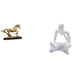 thumbnail image 1 of Figura de caballo,Escultura de caballo en miniatura coleccionable,Estatua de animal de adorno de caballo de resina para decoración del hogar,Figura de lector abstracto,Estatua de pensador, 1 of 8