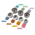 thumbnail image 2 of Juego de 16 Tazas y Cucharas Medidoras Magnéticas de Acero Inoxidable, 7 Tazas Resistentes, 8 Cucharas de Doble Cara con Nivelador Multicolor, 2 of 5