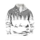 thumbnail image 5 of Ceisia Warm Fleece-Lined Mens Loose Fit Christmas Print Half-Zip Stand Collar Sweatshirt Gifts, 5 of 6