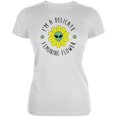 thumbnail image 1 of Halloween I'm a Delicate Feminine Flower Alien Juniors Soft T Shirt, 1 of 1