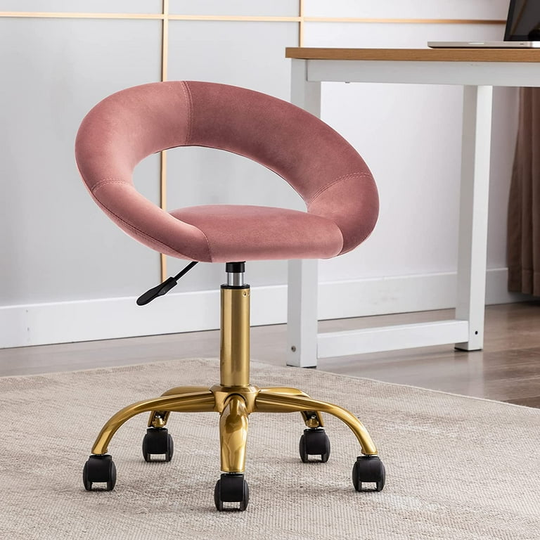 Pink stool with wheels sale