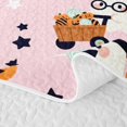 thumbnail image 5 of Manfei Colorful Floral Quilt King,Happy Halloween Ghost King Coverlet Set,Pink,3-Piece, 5 of 7