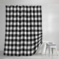 thumbnail image 3 of Shower Curtains for Bathroom, Black White Plaid Waterproof Fabric Shower Curtain, Modern Simple Buffalo Check Gingham Decorative Bathroom Curtain for Bathtub, 36"x72", No Hooks Included, 3 of 9