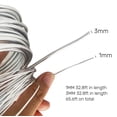 thumbnail image 3 of Craft Wire Jewelry Wire Aluminum Metal Wire for Sculpting Floral Management Armature Jewelry Making Supplies, Gem Metal Wrap, Garden, Colored and Soft, 2 Roll 65.6ft Silver, 3 of 6