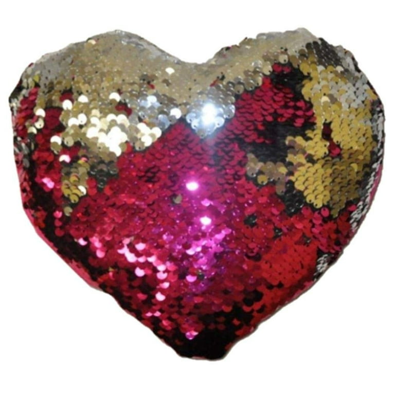 Sequin heart pillow cheap