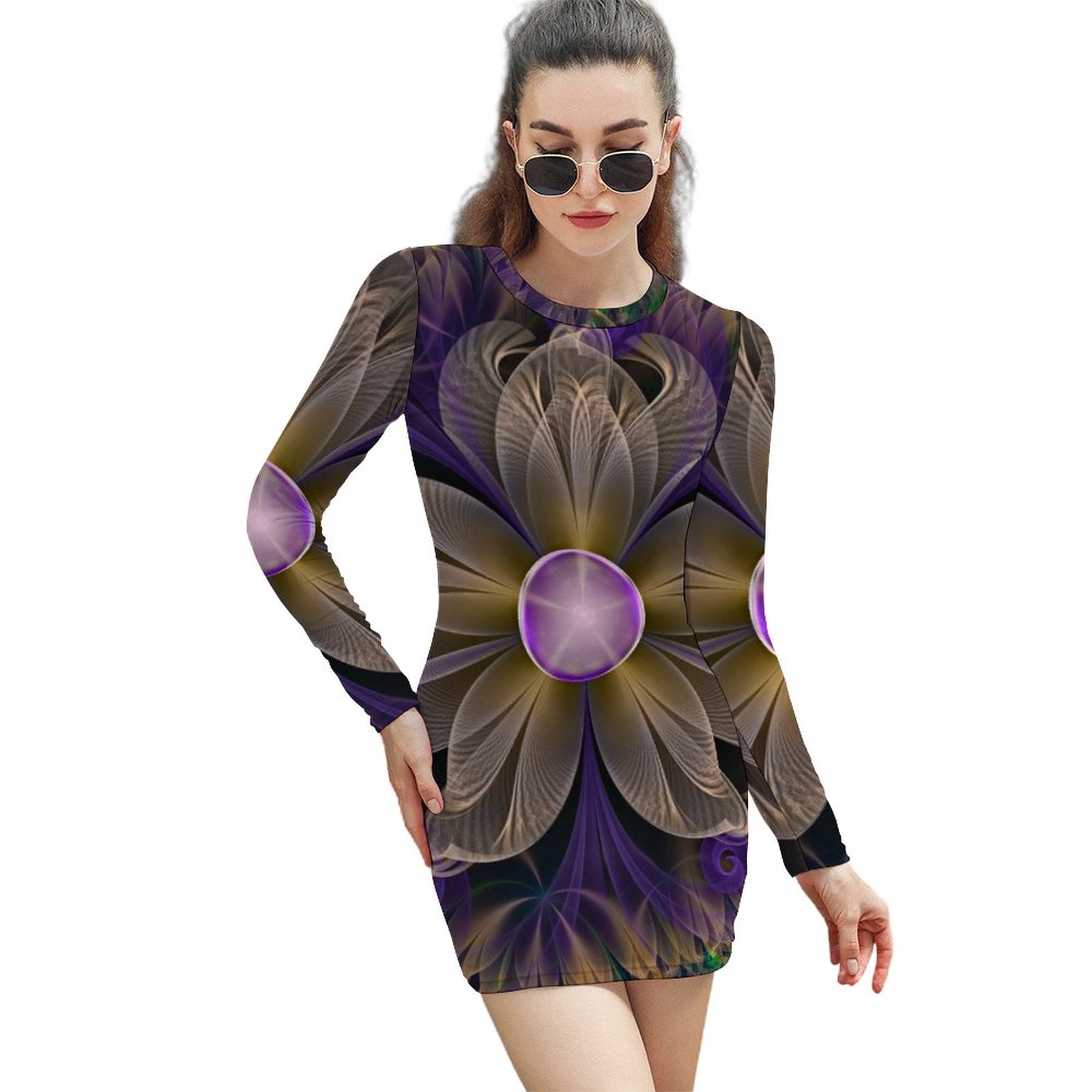 Bohemian Iris Of Lavender Potpourri And Green Sage Square Neck Dress Sweet  Summer Dress Women Elegant Halter Print Dress - Walmart.ca