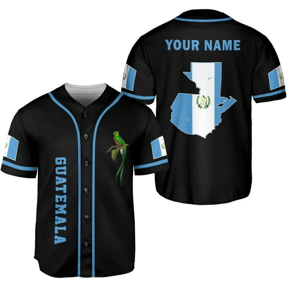 Personalized Name Guatemala Baseball Jersey Shirt Guatemala Camisas Guatemalan Pride T-Shirt Guatemala 3D Shirts (S)