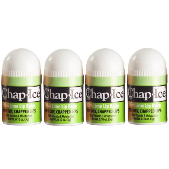 Lote de 4 bálsamos labiales Oralabs Chap Ice Kiwi Lime Mini lindo paquete de bonificación