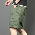 thumbnail image 4 of Wyobmus Cargo Shorts for Men 6 Pockets Ripstop Tactical Shorts Elastic Waist Quick Dry Hiking Short With Adjustable Bottom M-5Xl Olive Green, 4 of 4