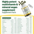 thumbnail image 2 of Vegan Multivitamins & Minerals for Women and Men with High Strength Vitamin B12, D3 & K2. 6 Months Supply, 2 of 6