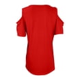 thumbnail image 6 of Fesfesfes Short Sleeve Athletic Tops for Women's Short Sleeve Casual Summer Off Shoulder Tops Loose Blouse T-Shirt Soft T Shirt Women 6(M), 6 of 7