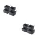 thumbnail image 4 of Matsuzay Storage Box Desk Jewelry Case Exquisite View Plastics Household Supplies Bathroom Bin Container Clear Organizer Stackable Small Negro 2piezas, 4 of 6