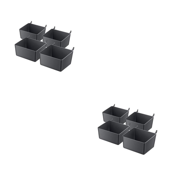 Moyic Storage Box Desk Jewelry Case Exquisite Supplies Container Bin View Small Clear Organizer Bathroom Household Stackable Plastics Negro 2piezas