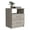 Light Gray, variant on Light Gray Finish - Two Drawers for Small Items - Nightstand by Bed - Uncluttered Bedroom Look
