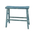 thumbnail image 4 of Sunny Designs Marina 30" Farmhouse Mahogany Wood Bench in Sea Grass Green, 4 of 5
