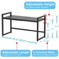 thumbnail image 6 of Baxikayon Expandable Cabinet Organizer, Heavy-Duty Metal Shelf for Kitchen Cabinets, Pantry & Garage, 110 lbs Capacity, Black, 6 of 10