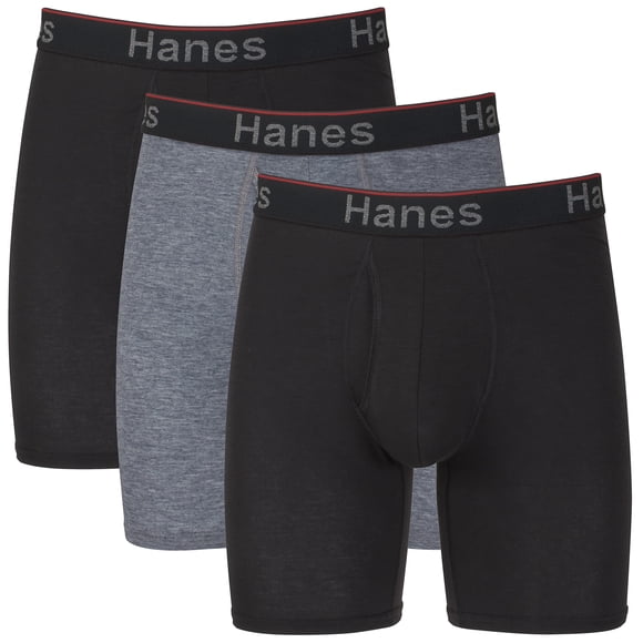 Calzoncillos tipo bóxer Hanes con bolsa de soporte total para hombre, antirozaduras