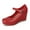 Red, variant on BOCCA Women MaryJane Wedge Heels Platform Pumps with Ankle Strap,Round Toe Dress Shoes for Work Party