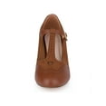 thumbnail image 5 of BLISSFUL STEP T-Strap Mary Janes for Women Ankle Strap Block Heels Pumps - Perfect for Parties and Cosplay Brown 6.5, 5 of 7