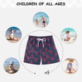 thumbnail image 6 of FORMRS Boys Swim Trunks Quick Dry Mesh Lining Beach Boardshorts, Sizes XS-XL, Blue Lobster Pattern, 6 of 7